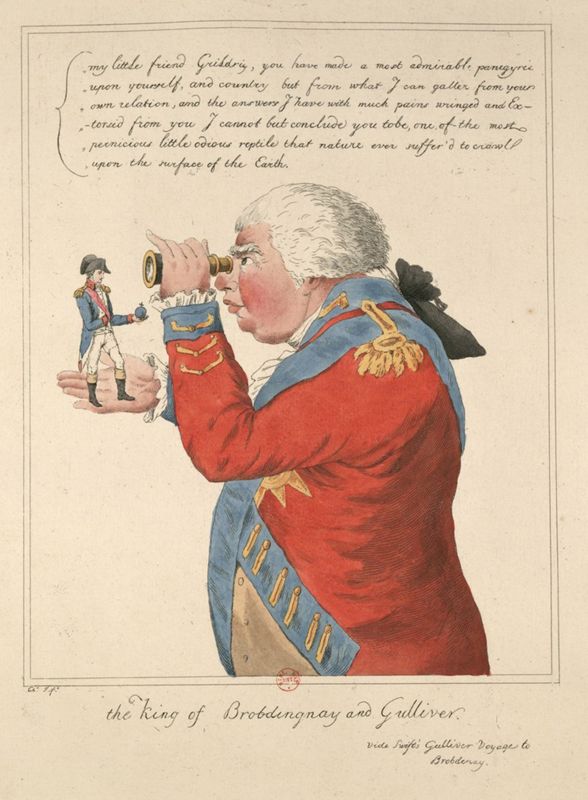 Le Roi de Brobdingnag et Gulliver, Le Voyage à Brobdingnag.