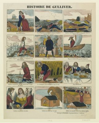 Histoire de Gulliver, estampe (1842)
