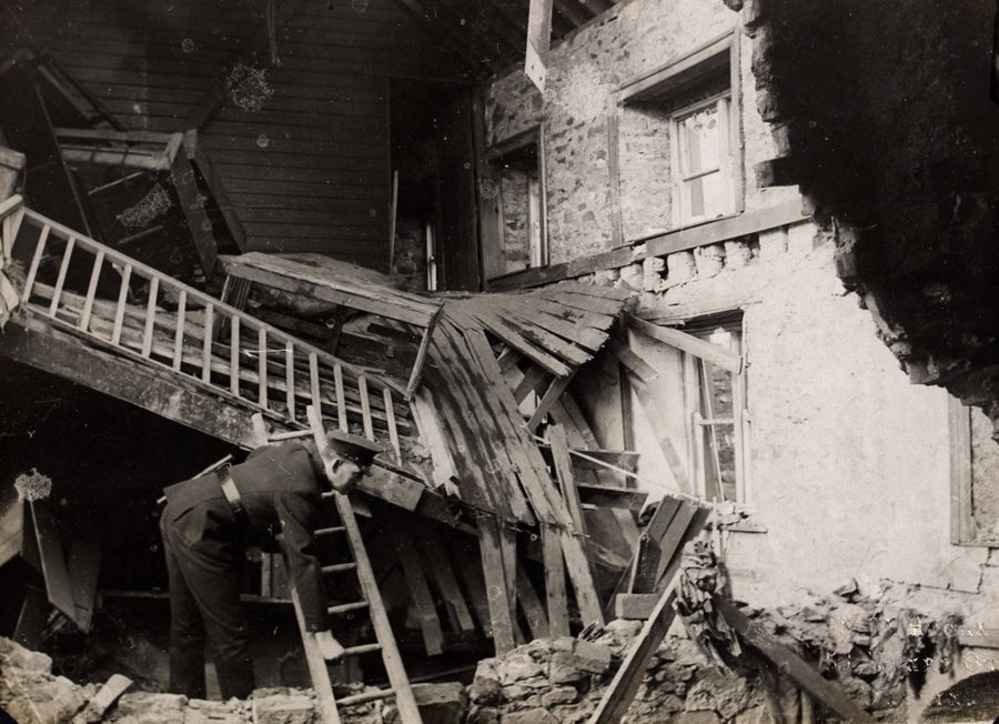 Casernes de Ballytrain (Comté d’Antrim) capturées et détruites par l’IRA, le 14 février 1920