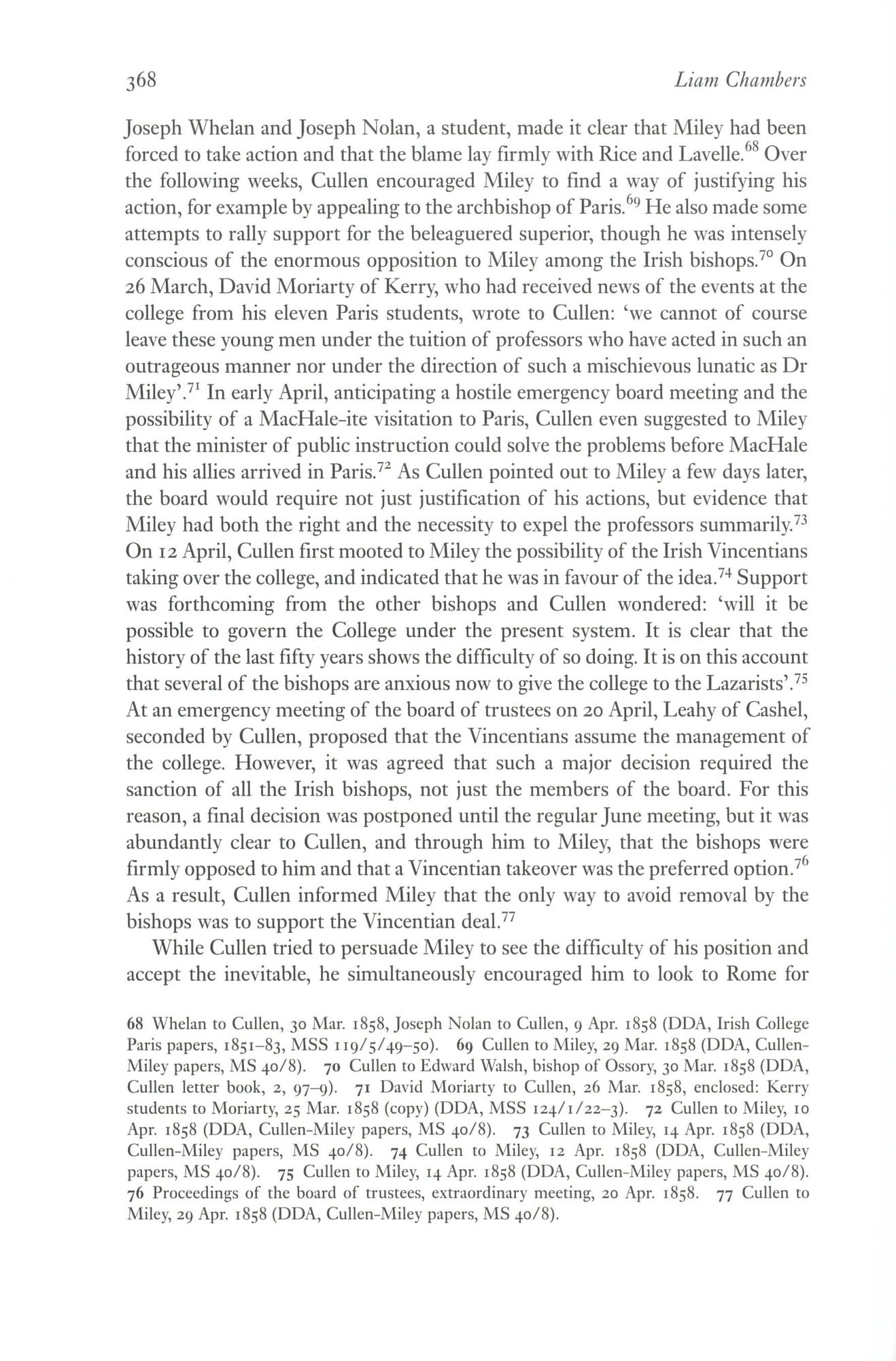 Paul Cullen and the Irish College, Paris