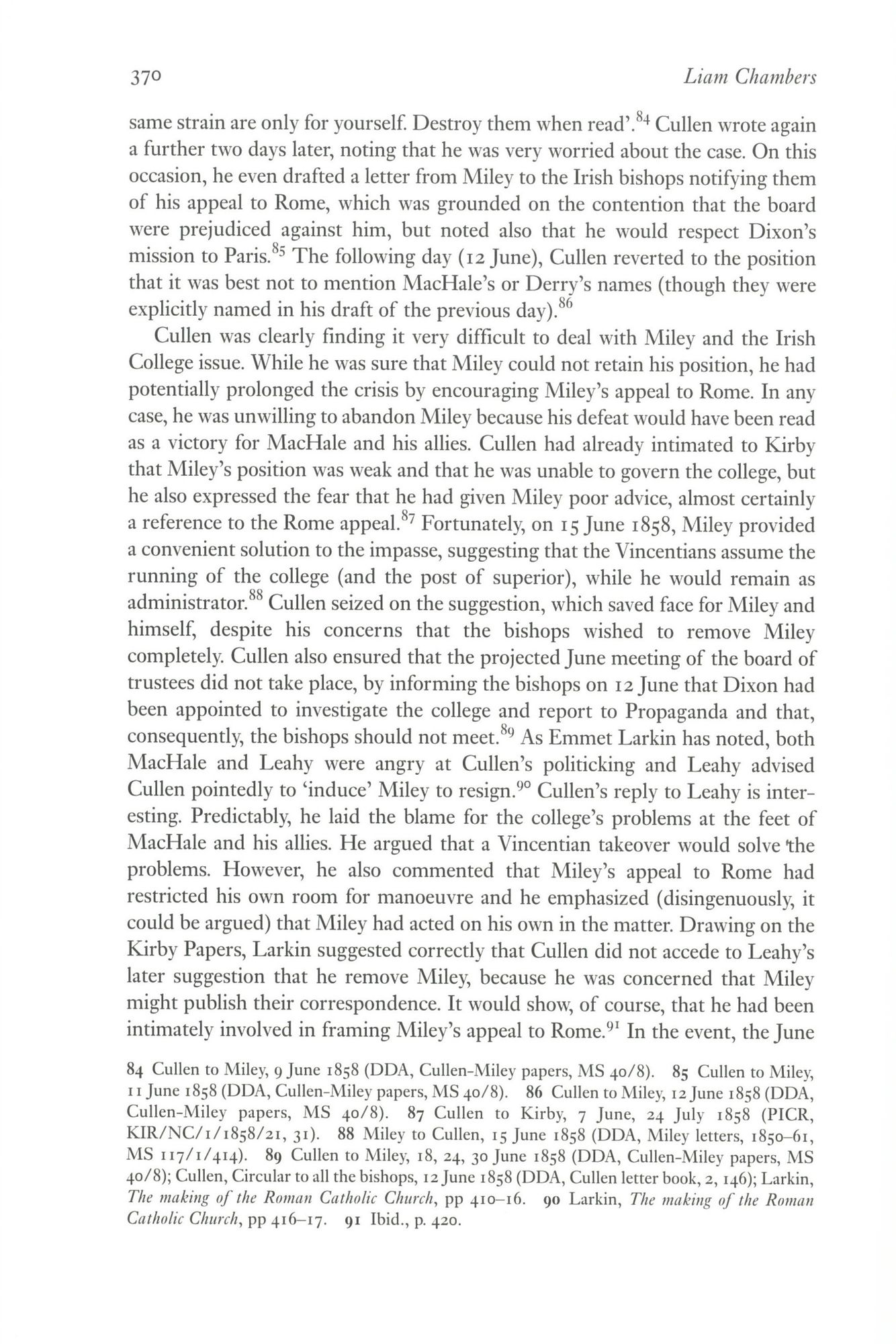 Paul Cullen and the Irish College, Paris