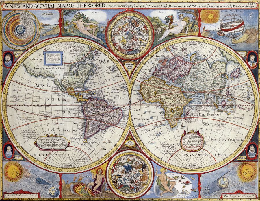 Planisphère de John Speed (1626)