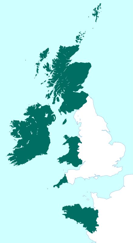 Carte des régions celtiques