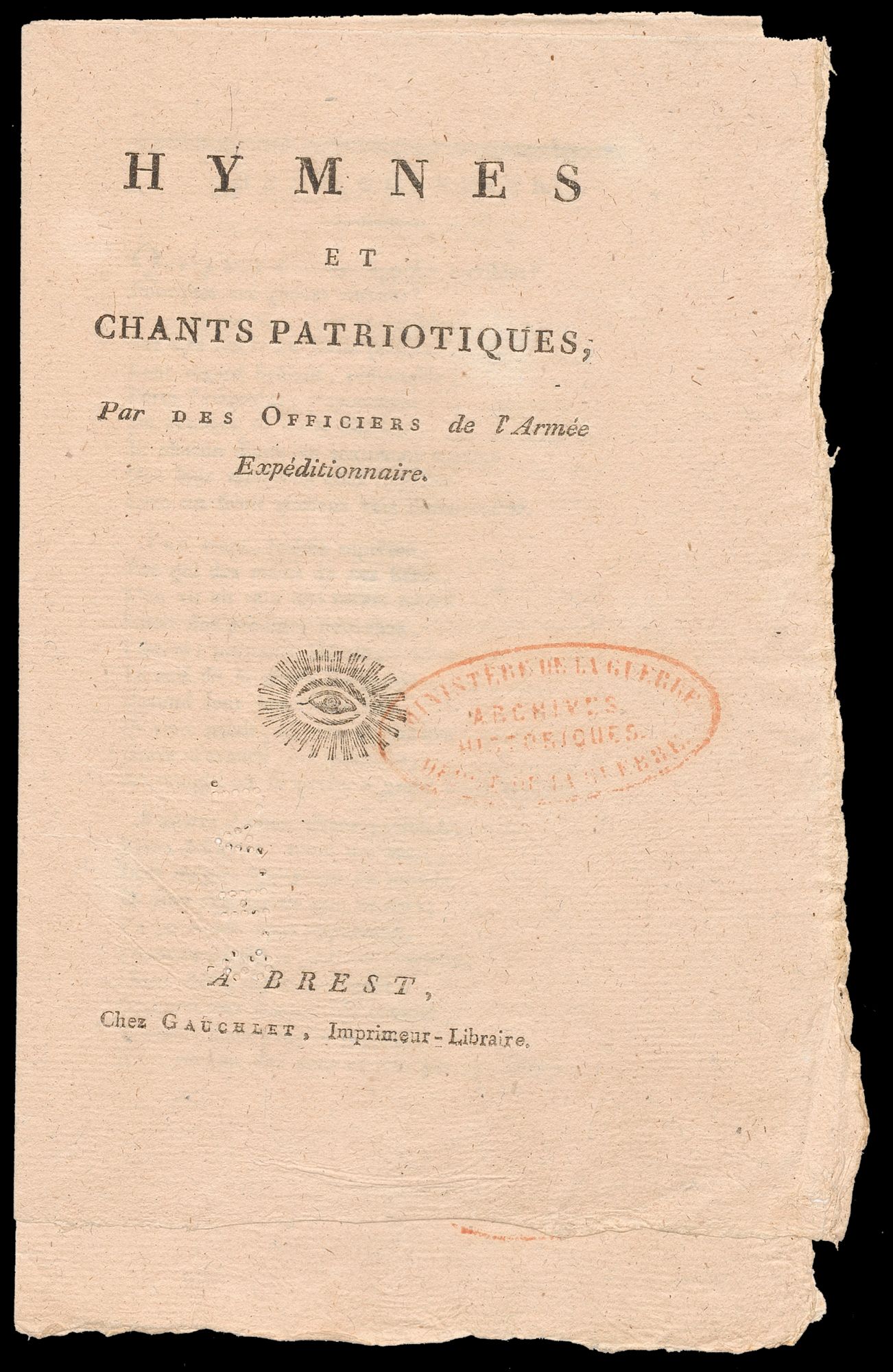 Hymnes et chants patriotiques par les officiers de l’Armée Expéditionnaire française